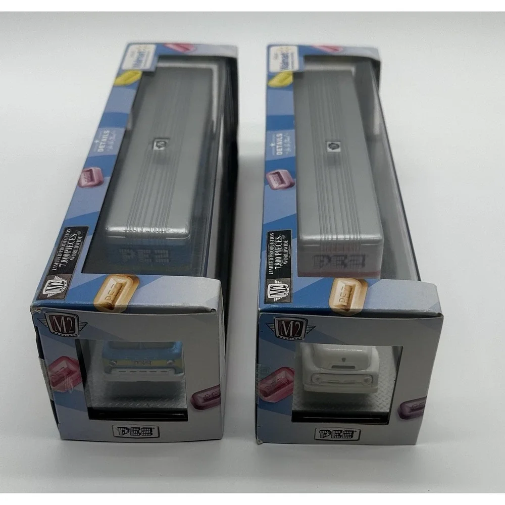 M2 MACHINES PEZ TRANSPORT TRUCK LOT 2 LOVE AT FIRST BITE & JUST LIKE PEZ DIECAST